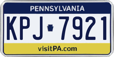 PA license plate KPJ7921
