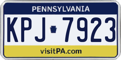 PA license plate KPJ7923