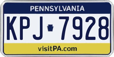 PA license plate KPJ7928