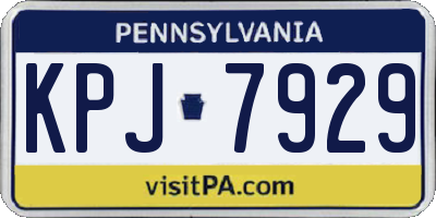 PA license plate KPJ7929