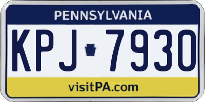 PA license plate KPJ7930
