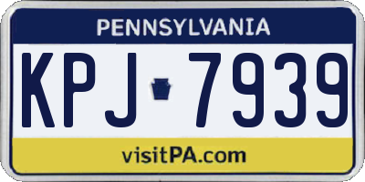 PA license plate KPJ7939