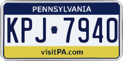 PA license plate KPJ7940