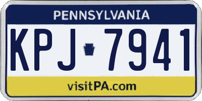 PA license plate KPJ7941