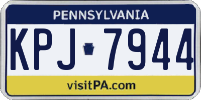 PA license plate KPJ7944