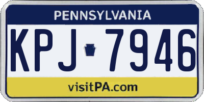 PA license plate KPJ7946