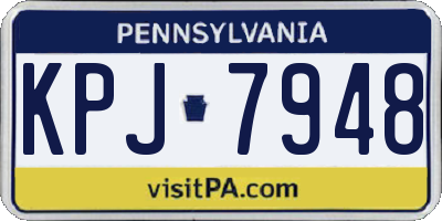 PA license plate KPJ7948