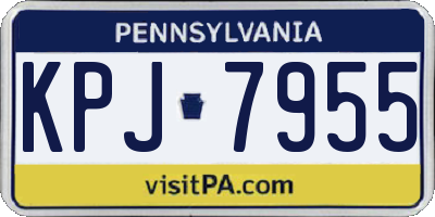 PA license plate KPJ7955