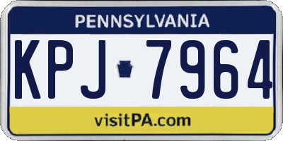 PA license plate KPJ7964