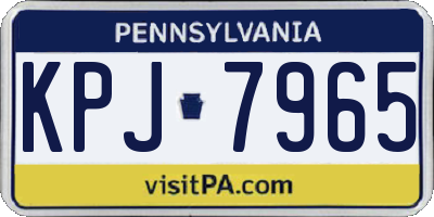 PA license plate KPJ7965