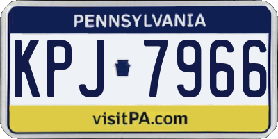 PA license plate KPJ7966