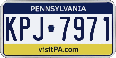 PA license plate KPJ7971