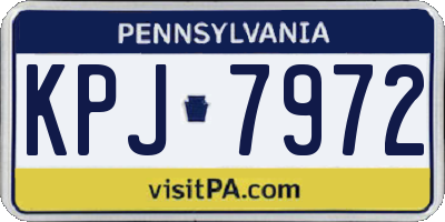 PA license plate KPJ7972