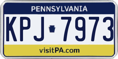 PA license plate KPJ7973
