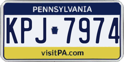 PA license plate KPJ7974