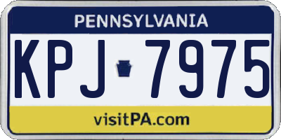PA license plate KPJ7975