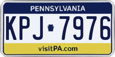 PA license plate KPJ7976