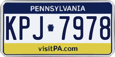 PA license plate KPJ7978