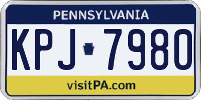 PA license plate KPJ7980