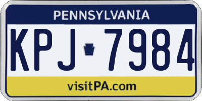 PA license plate KPJ7984