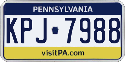 PA license plate KPJ7988