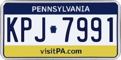 PA license plate KPJ7991