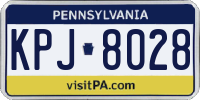 PA license plate KPJ8028