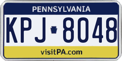 PA license plate KPJ8048