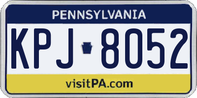 PA license plate KPJ8052