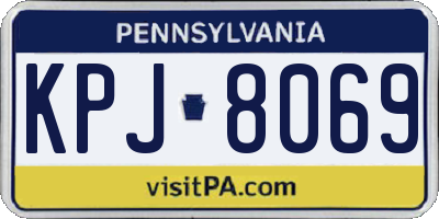 PA license plate KPJ8069