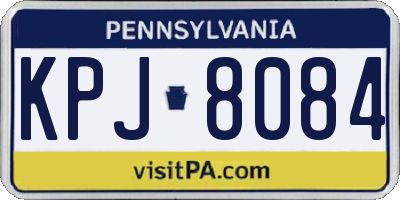 PA license plate KPJ8084