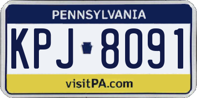 PA license plate KPJ8091