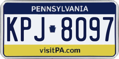 PA license plate KPJ8097