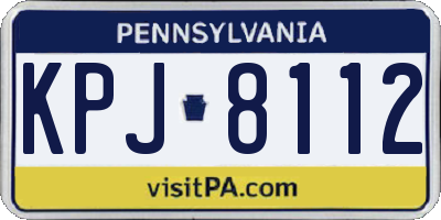 PA license plate KPJ8112