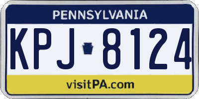 PA license plate KPJ8124