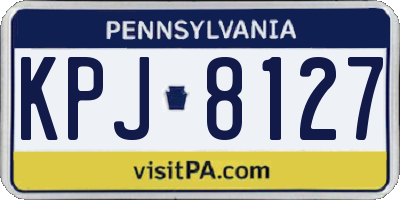 PA license plate KPJ8127