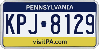 PA license plate KPJ8129