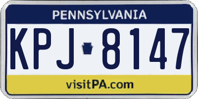 PA license plate KPJ8147