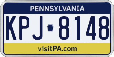 PA license plate KPJ8148