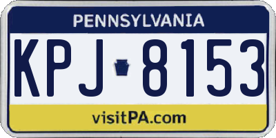 PA license plate KPJ8153