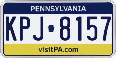 PA license plate KPJ8157