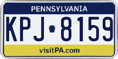 PA license plate KPJ8159
