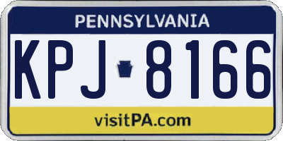 PA license plate KPJ8166