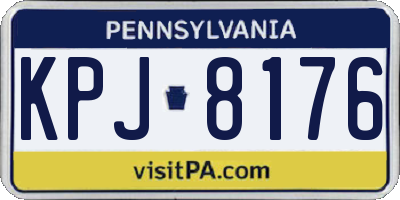 PA license plate KPJ8176
