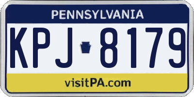 PA license plate KPJ8179