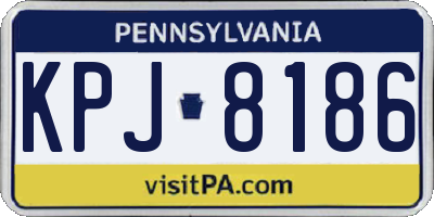 PA license plate KPJ8186