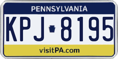 PA license plate KPJ8195