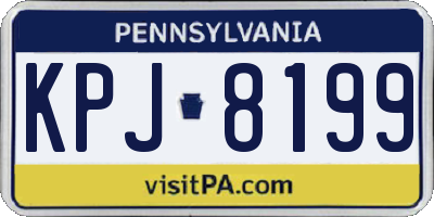 PA license plate KPJ8199