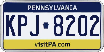 PA license plate KPJ8202