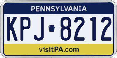 PA license plate KPJ8212